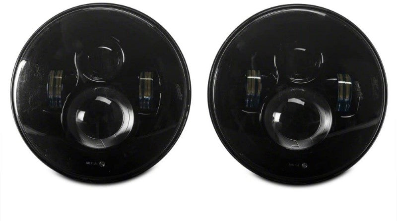 Raxiom 97-18 Jeep Wrangler TJ/JK Axial Series LED Daymaker Headlights- Black Housing (Clear Lens) Raxiom