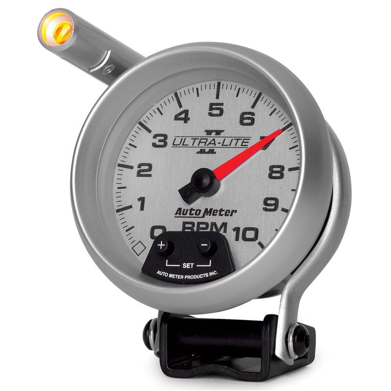Autometer Ultra-Lite II 3-3/4in 10000 RPM Pedestal Mount Mini-Monster Tachometer 4990