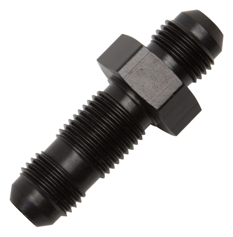 Russell -8 AN Straight Flare Bulkhead Fitting Black - 661193
