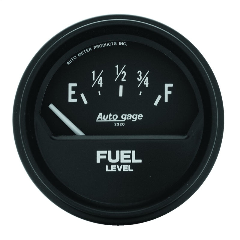 AutoMeter Gauge Fuel Level 2-5/8in. 73 Ohm(e) to 10 Ohm(f) Elec Black Autogage 2315