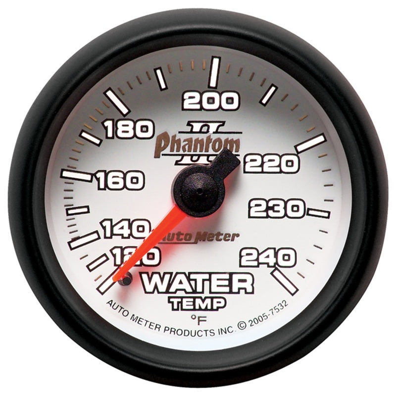 Autometer Phantom II 2-1/16in 120-240 Degree F Mechanical Water Temp Gauge 7532