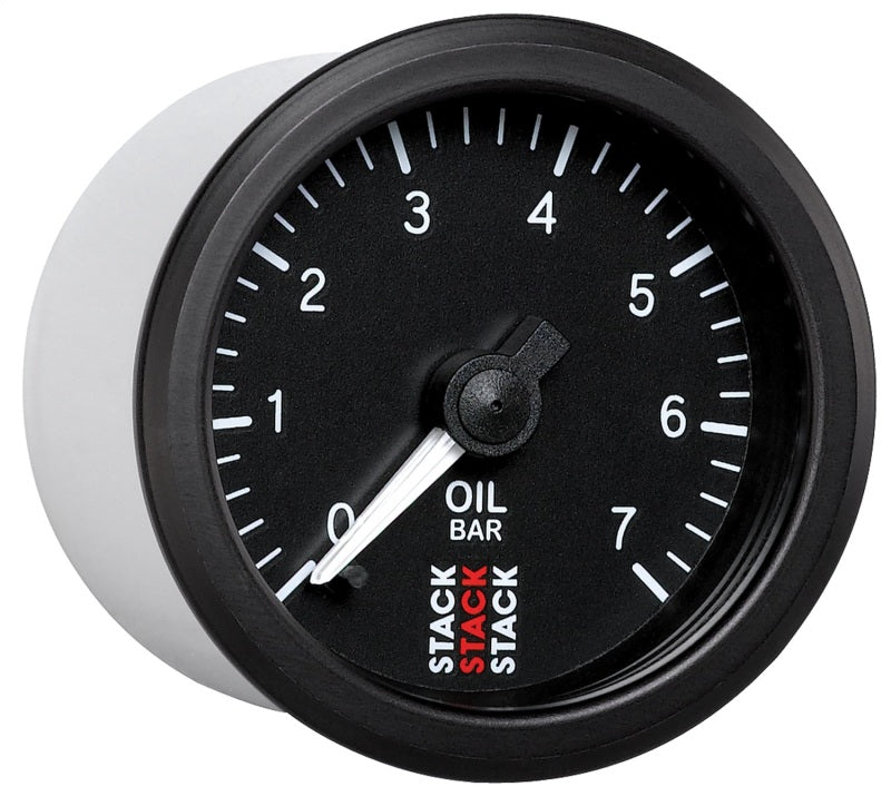 Autometer Stack 52mm 0-7 Bar M10 Male Pro Stepper Motor Oil Pressure Gauge - Black ST3301