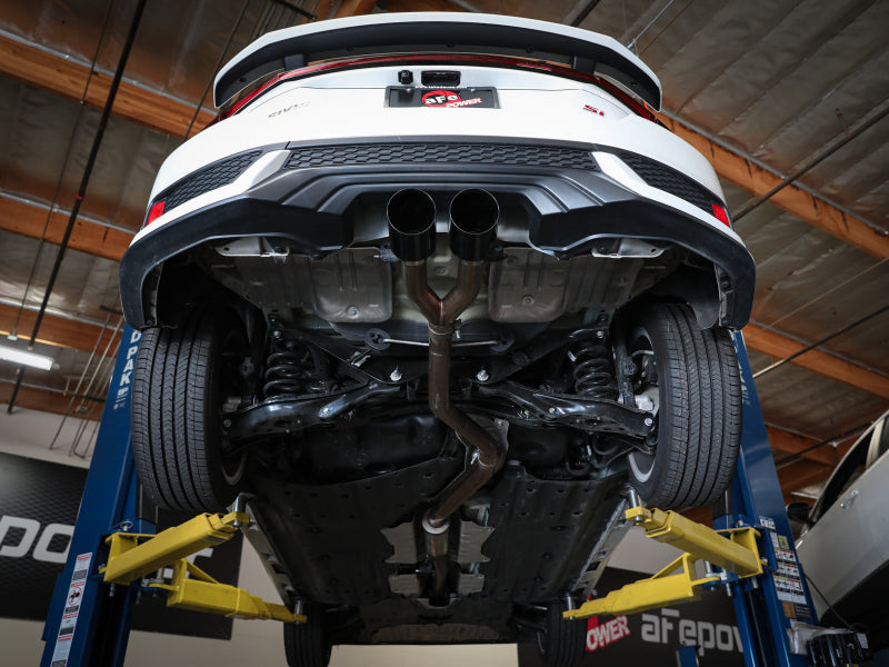aFe Takeda 2.5in 304SS Cat-Back Exhaust System 17-20 Honda Civic SI Coupe L4-1.5L (t) - Black Tip aFe
