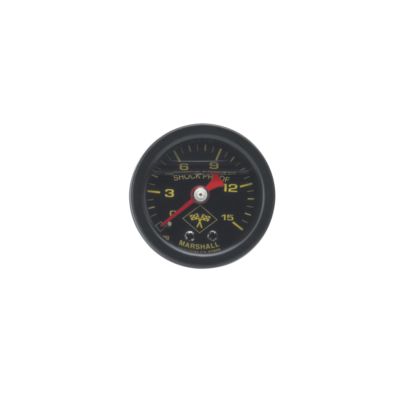 Russell Fuel Pressure Gauge 0-15 PSI Liquid-Filled - 650310
