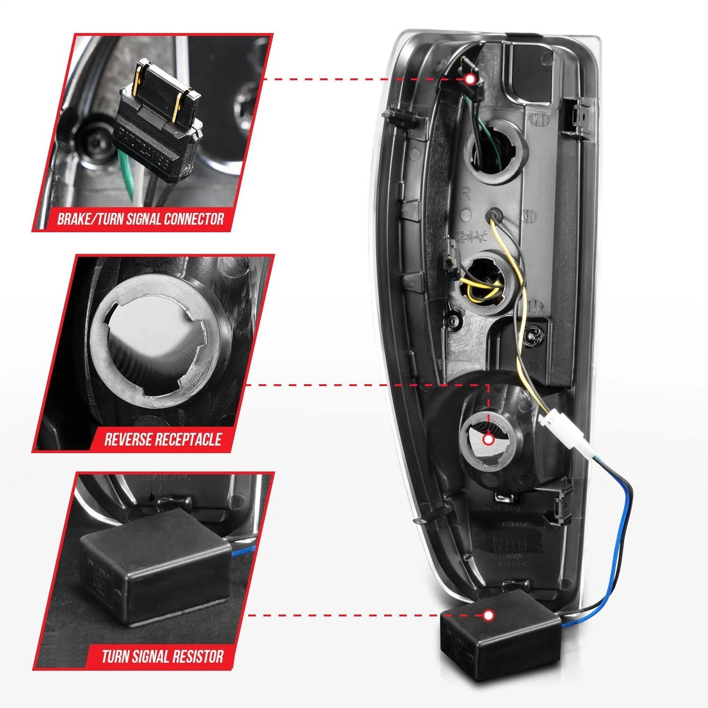 ANZO 2004-2012 Chevrolet Colorado/ GMC Canyon LED Tail Lights w/ Light Bar Black Housing - eliteracefab.com