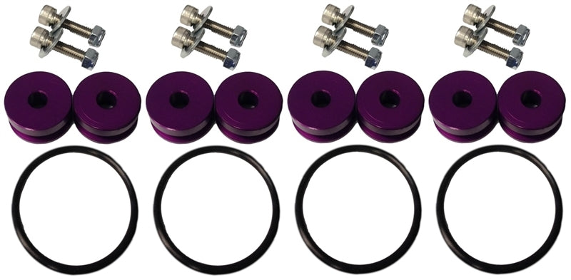 Torque Solution Billet Bumper Quick Release Kit Combo (Purple) for Universal - TS-UNI-026PRc