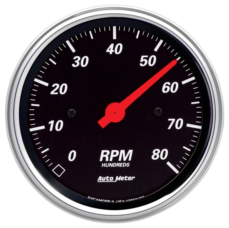 Autometer Designer Black 3-3/8in Electrical 8k RPM In-Dash Tachometer 1490