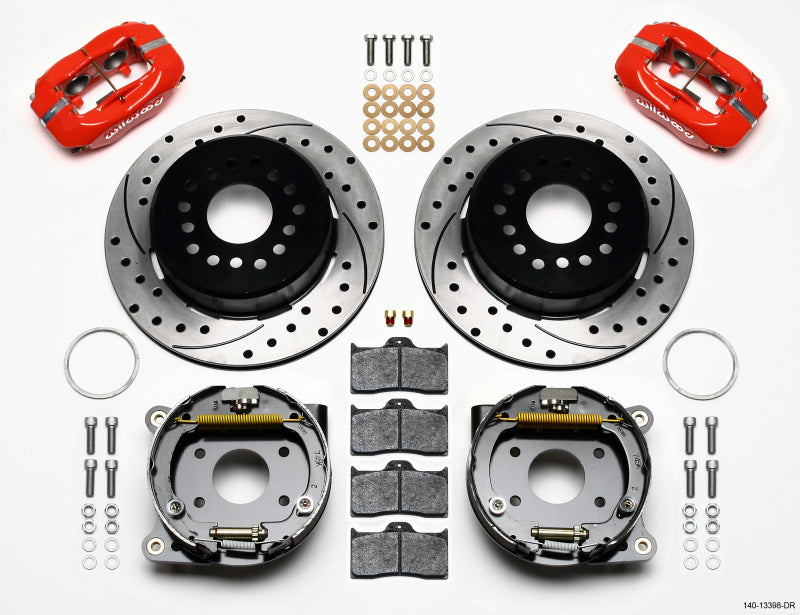 Wilwood Forged Dynalite P/S P-B Kit Drilled-Red AMC 71-74 2.60in Offset Wilwood
