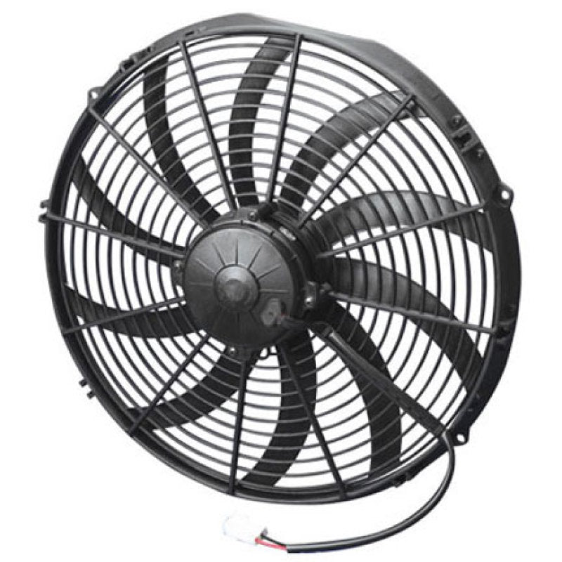 SPAL 2024 CFM 16in High Performance Fan - Pull / Curved (VA18-AP71/LL-59A) - eliteracefab.com