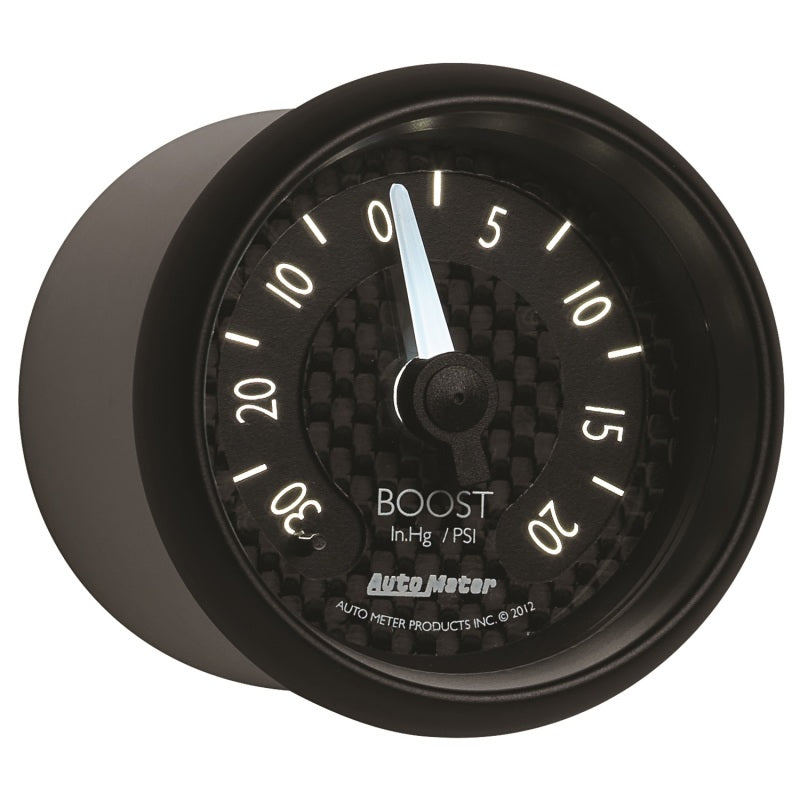 Autometer GT Series 52mm Mechanicl 30 In Hg/20 psi Vacuum/Boost Gauge 8001
