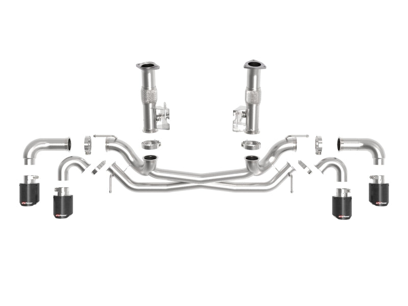 aFe MACH Force-Xp 3in to 2-1/2in 304SS Cat-Back (No Muff.) 2020 Chevy Corvette 6.2L - Carbon Tip - eliteracefab.com