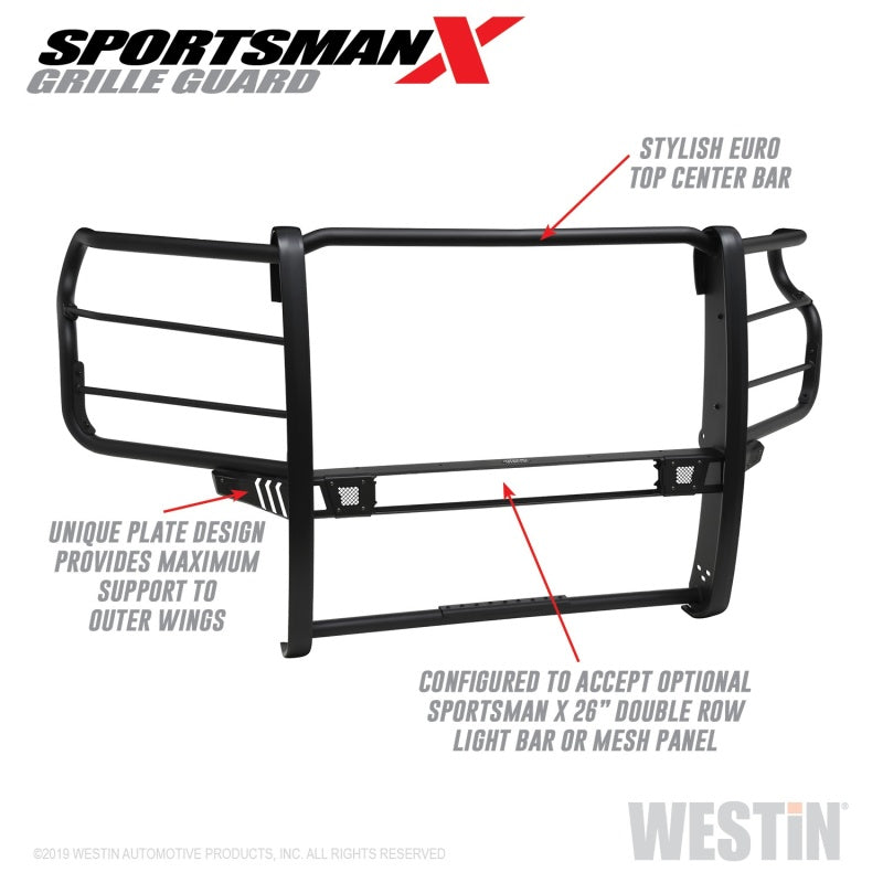Westin 2020 Chevy Silverado 2500/3500 Sportsman X Grille Guard - Textured Black Westin
