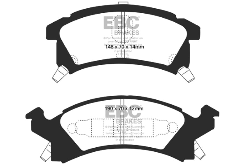YellowStuff Front Brake Pads - DP41175R EBC
