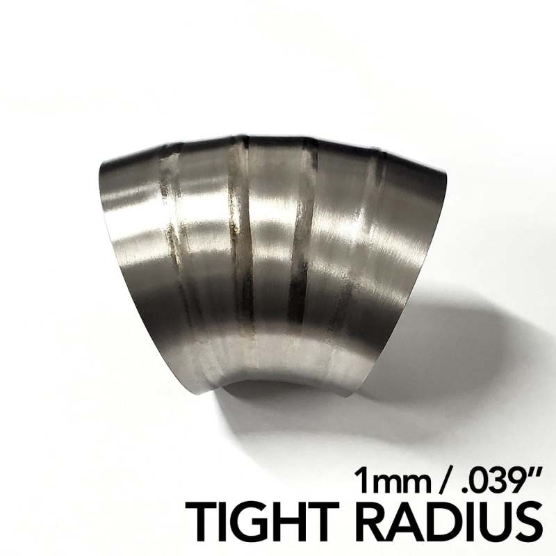 Ticon 2.5in. Welded Pie Cut 1.26D Tight Radius 90° Bend (1mm/0.039in.) 10 Pack