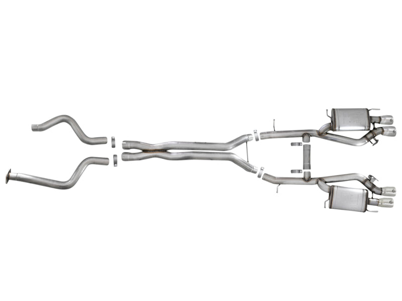 aFe MACHForce XP 3in 304 SS Cat-Back Dual Mode Exhaust w/ Polished Tips 16-17 Cadillac ATS-V V6-3.6L aFe