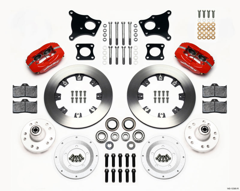 Wilwood Forged Dynalite Front Kit 12.19in Red AMC 71-76 OE Disc w/o Bendix Brakes Wilwood