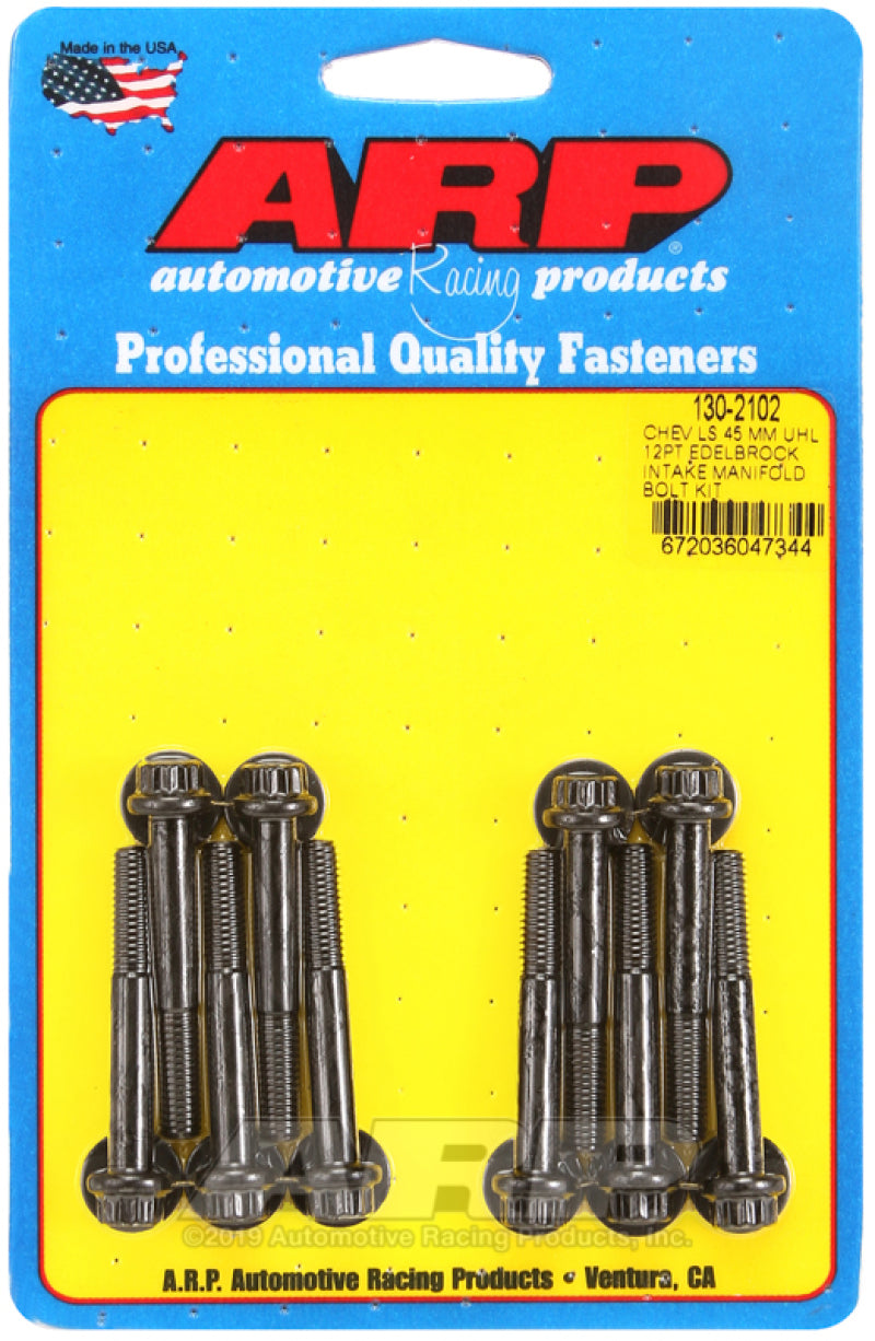 ARP Chevy LS 45mm UHL 12pt Edelbrock Intake Manifold Bolt Kit ARP