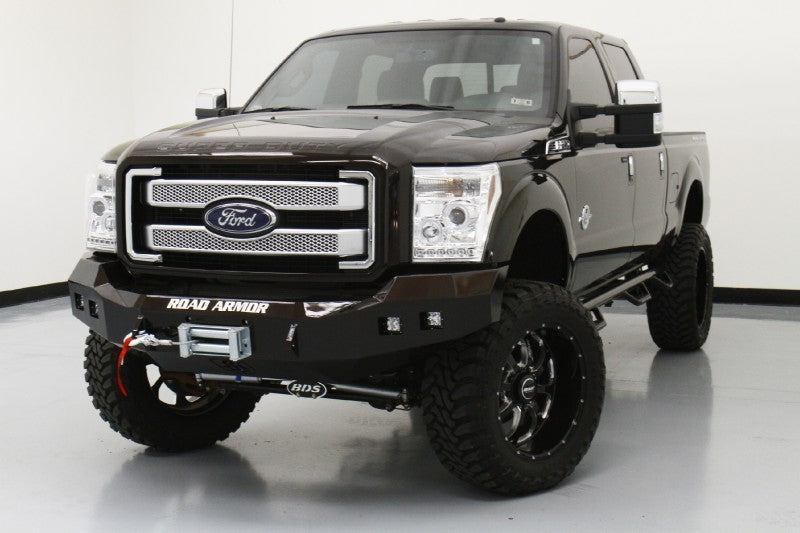 Road Armor 11-16 Ford F-250 Stealth Front Winch Bumper - Tex Blk Road Armor