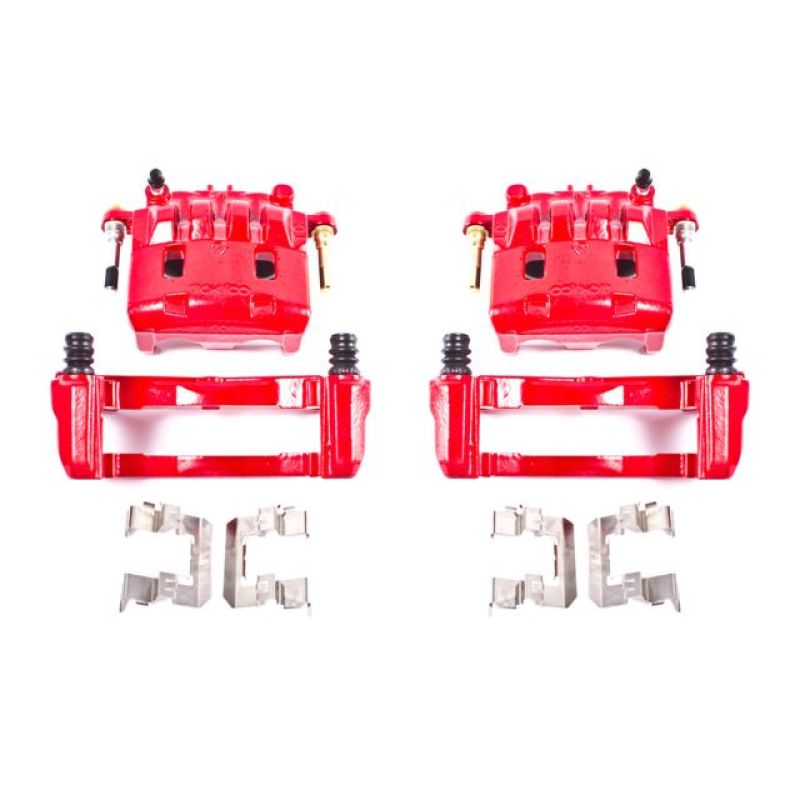 Power Stop 16-17 Subaru Crosstrek Front Red Calipers w/Brackets - Pair - eliteracefab.com