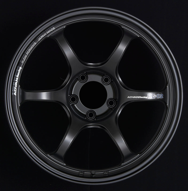 Advan YAT8J22ESB RG-D2 18x9.5 +22 5-114.3 Semi Gloss Black Wheel