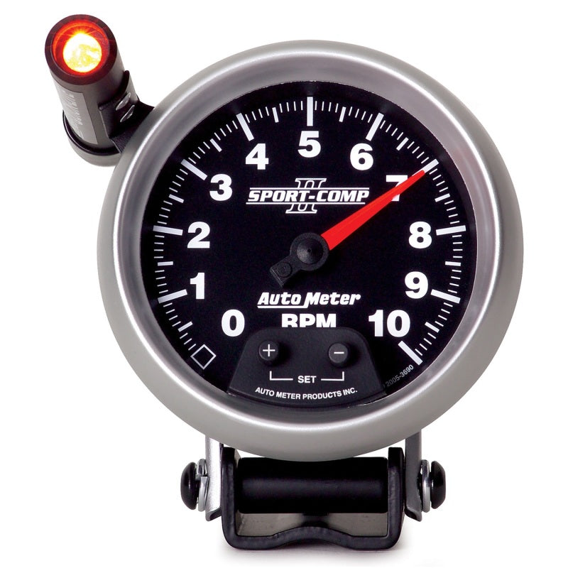 Autometer Sport-Comp II Quick Lite 3 3/4in 10K RPM Pedestal Tachometer 3690
