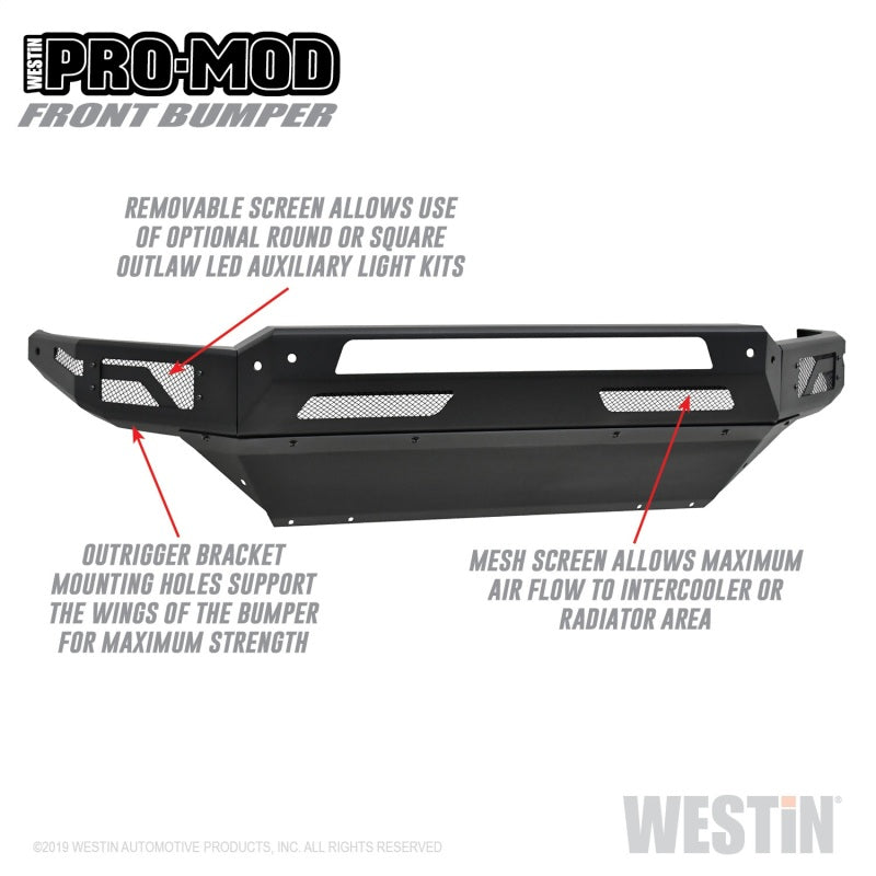 Westin 13-18 Dodge Ram 1500 / 2019 Ram 1500 Classic Pro-Mod Front Bumper Westin
