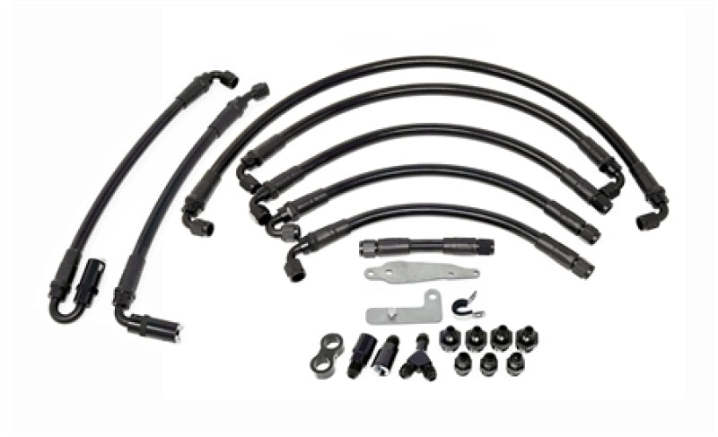 Torque Solution PTFE Fuel Line Kit w/ Flex Fuel for 2008-2021 Subaru WRX STI /WRX - TS-SU-6FLK-AM-P-08-FF