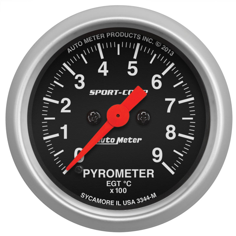 Autometer Sport-Comp 52.4mm 0-900 Deg C Electronic Pyrometer Gauge 3344-M