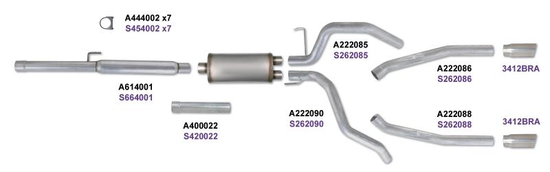 Diamond Eye KIT 3in CB DUAL AL: DODGE 1500 2009-12 HEMI Diamond Eye Performance