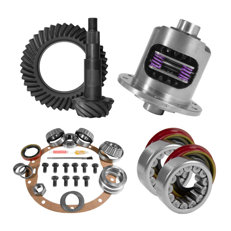 Yukon 8.5in GM 4.11 Rear Ring & Pinion Install Kit 30 Spline Positraction Axle Bearings and Seals Yukon Gear & Axle
