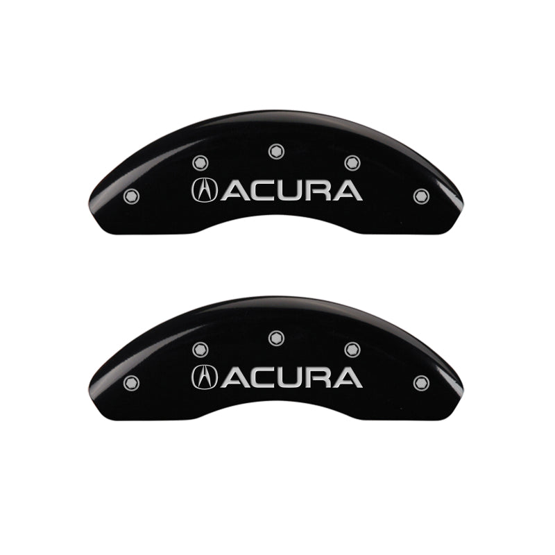 MGP 4 Caliper Covers Engraved Front Acura Rear RDX Black Finish Silver Char 2016 Acura RDX MGP