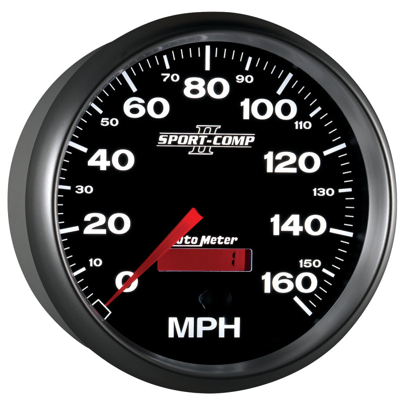 Autometer Sport-Comp II 5 inch 0-160MPH Electronic Programmable Speedometer 3689