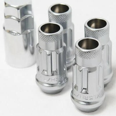 WHEEL MATE MUTEKI SR48 OPEN END LOCKING LUG NUT SET OF 4 – SILVER 12×1.25 48MM Wheel Mate