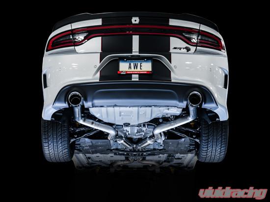AWE Tuning 2015+ Dodge Charger 6.4L/6.2L SC Non-Resonated Touring Edition Exhaust - Silver Tips - eliteracefab.com