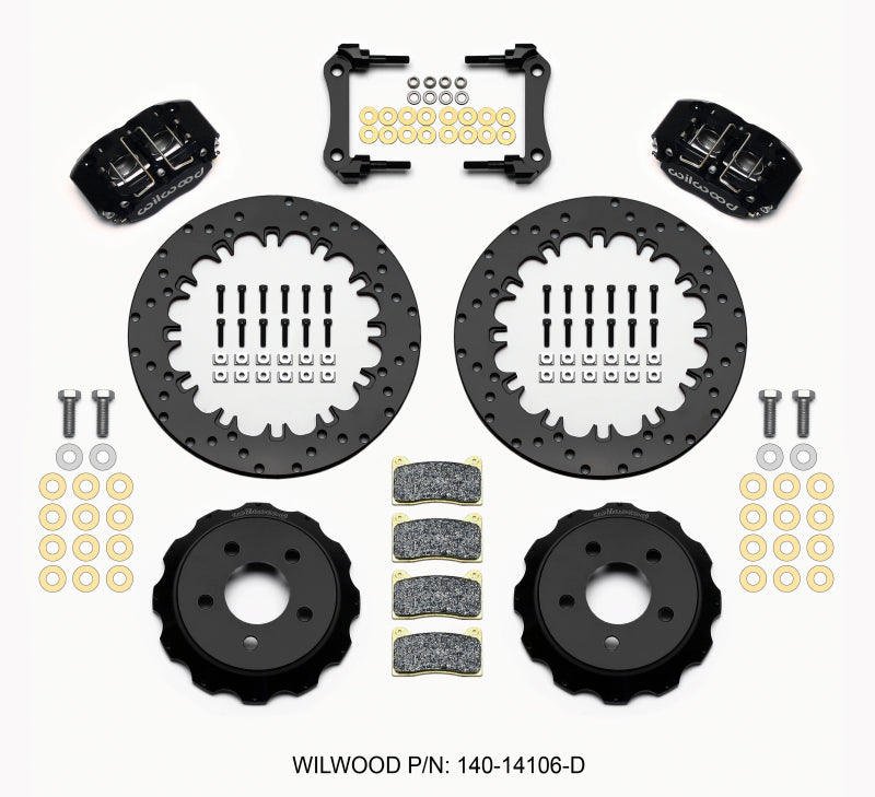 Wilwood Dynapro Radial Rear Drag Kit 12.90in Drilled 2015-Up Mustang Wilwood