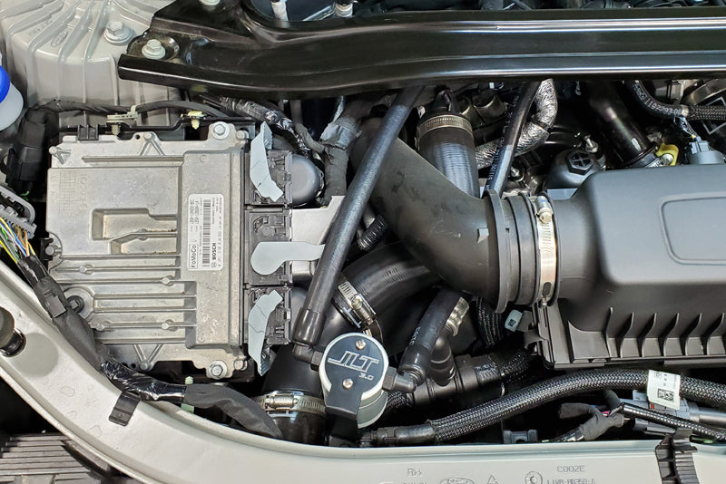 J&L 2020 Ford Explorer 3.0L EcoBoost Oil Separator 3.0 Passenger Side - Clear Anodized - eliteracefab.com