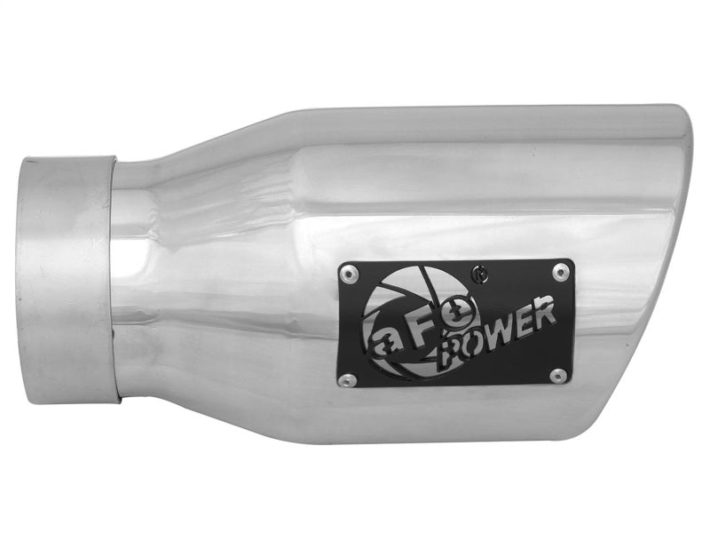 aFe MACH Force-Xp 3in Inlet x 4-1/2in Outlet x 9in Length 304 Stainless Steel Exhaust Tip aFe