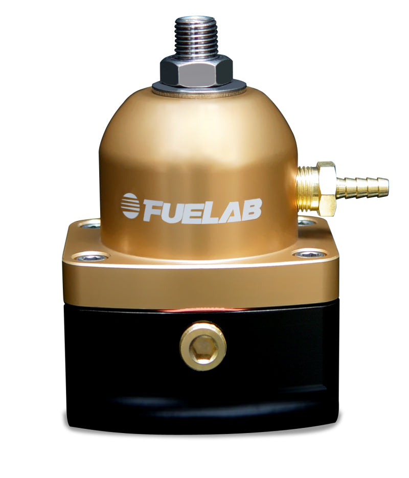 Fuelab 535 EFI Adjustable Mini FPR 25-90 PSI (2) -6AN In (1) -6AN Return - Gold main image 1
