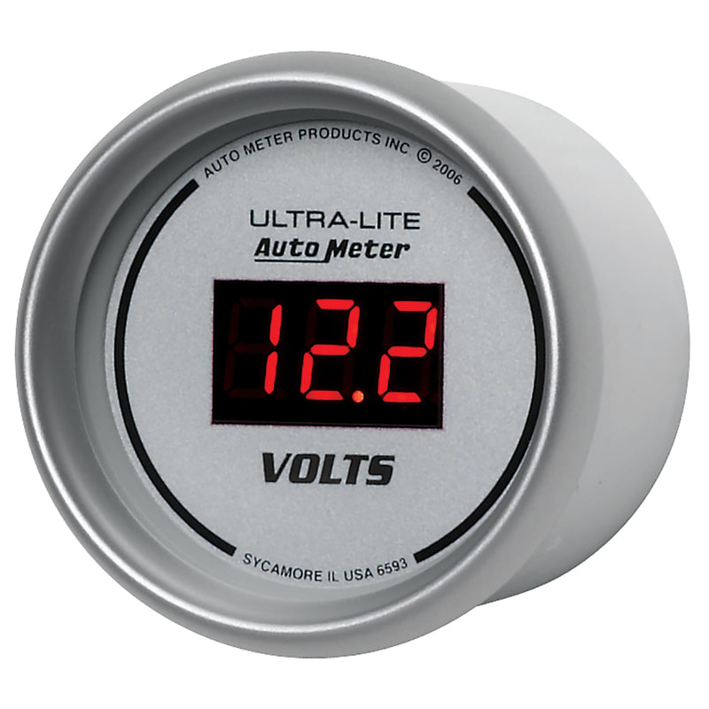 Autometer Ultra-Lite 2-1/16in 8-18 Volts Digital Voltmeter 6593
