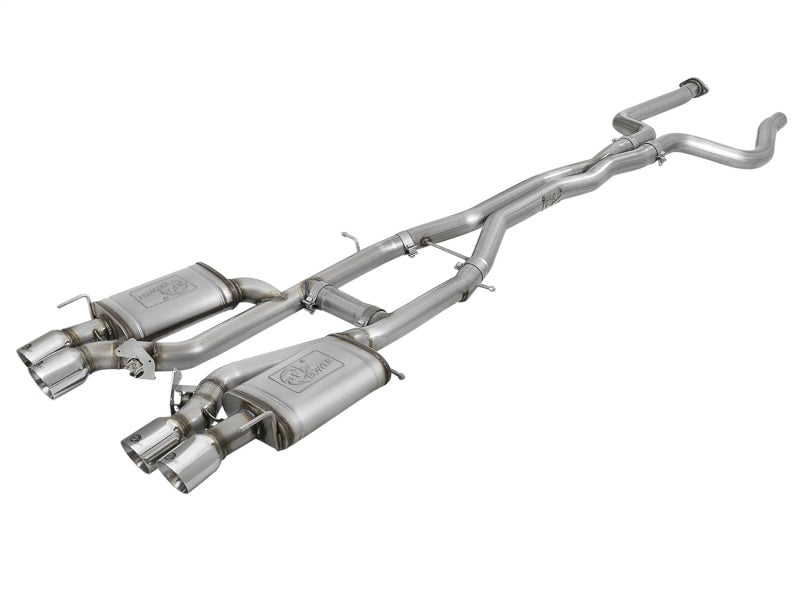 aFe MACHForce XP 3in 304 SS Cat-Back Dual Mode Exhaust w/ Polished Tips 16-17 Cadillac ATS-V V6-3.6L aFe