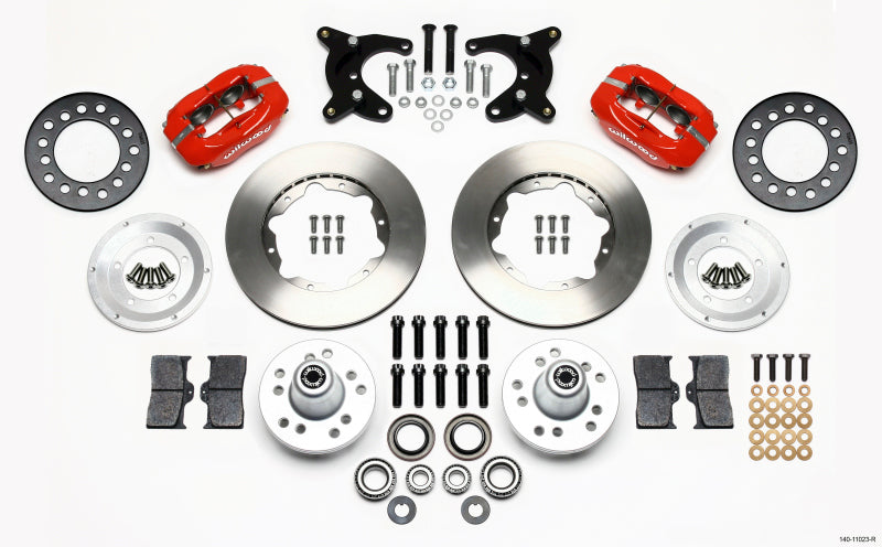 Wilwood Forged Dynalite Front Kit 11.00in Red 65-72 CDP A Body - 10in Drum Wilwood