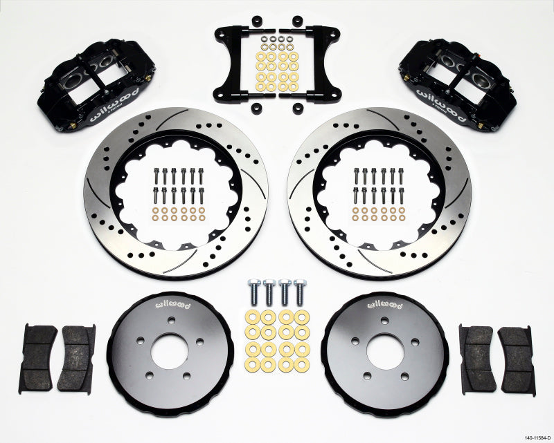 Wilwood Narrow Superlite 6R Front Hat Kit 14.00in Drilled Nissan 370Z/Fiti G37 Wilwood