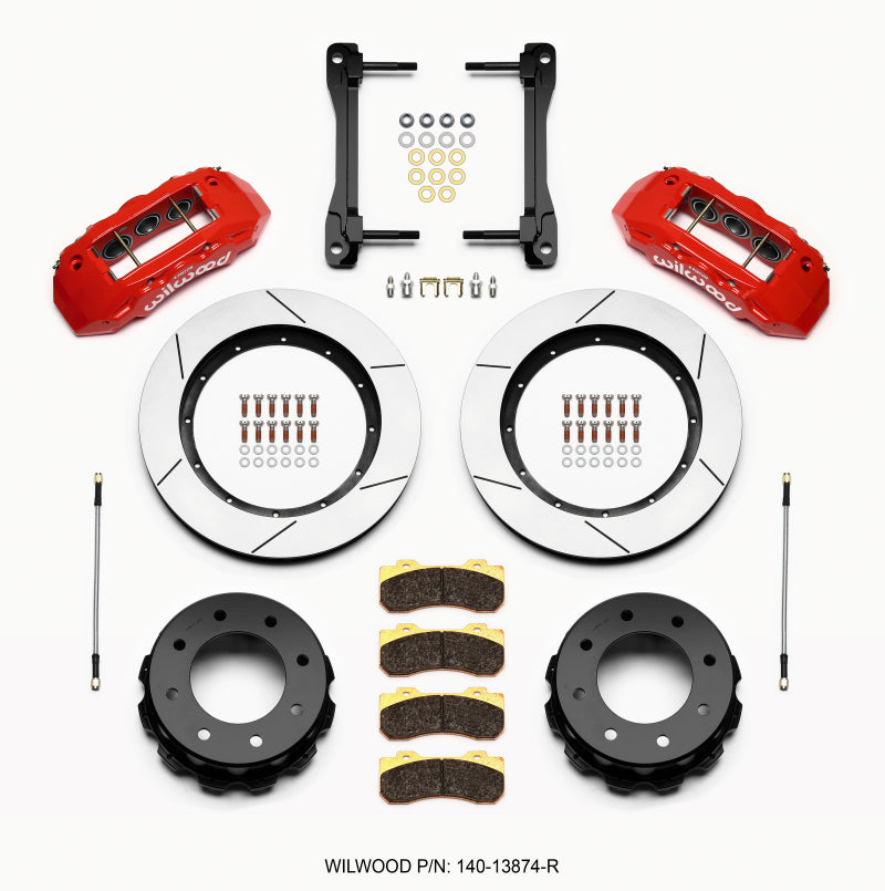 Wilwood TX6R Rear Kit 15.50in Red 2011-2015 GM Truck/SUV 2500 Wilwood