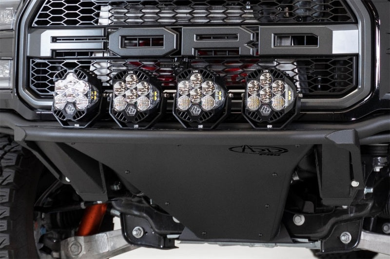 Addictive Desert Designs 17-20 Ford Raptor Pro Add-On Light Hoop - Hammer Black Addictive Desert Designs