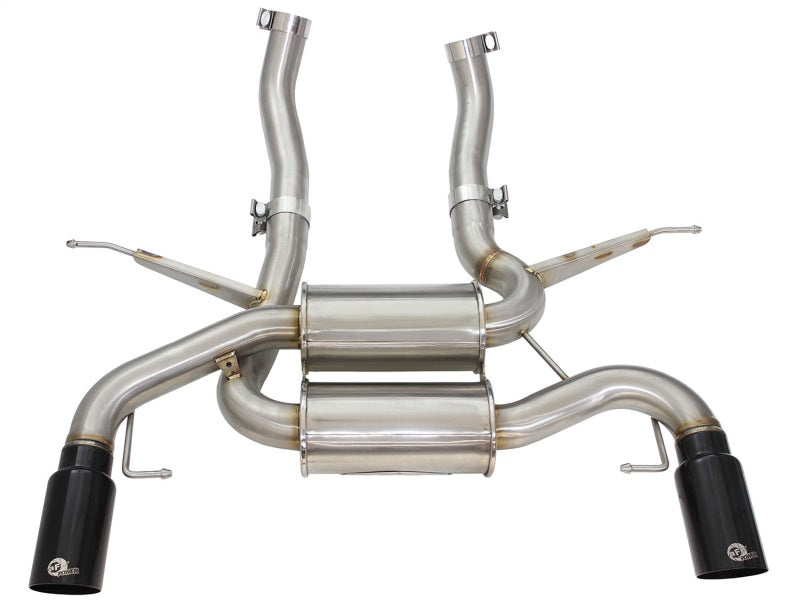 aFe MACHForce XP 2.5in Axle Back Stainless Exhaust w/ Black Tips 07-13 BMW 335i 3.0L L6 (E90/92) N55 aFe