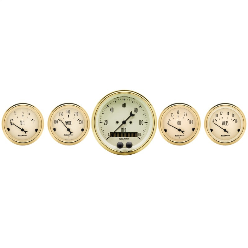 Autometer Golden Oldies 5 PIECE (3-3/8in & 2-1/16in.) GPS Speedometer Gauge Kit 1550