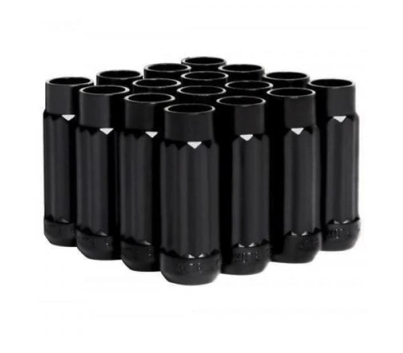 BLOX Racing 12-Sided P17 Tuner Lug Nuts 12x1.25 - Black Steel - Set of 16 BLOX Racing