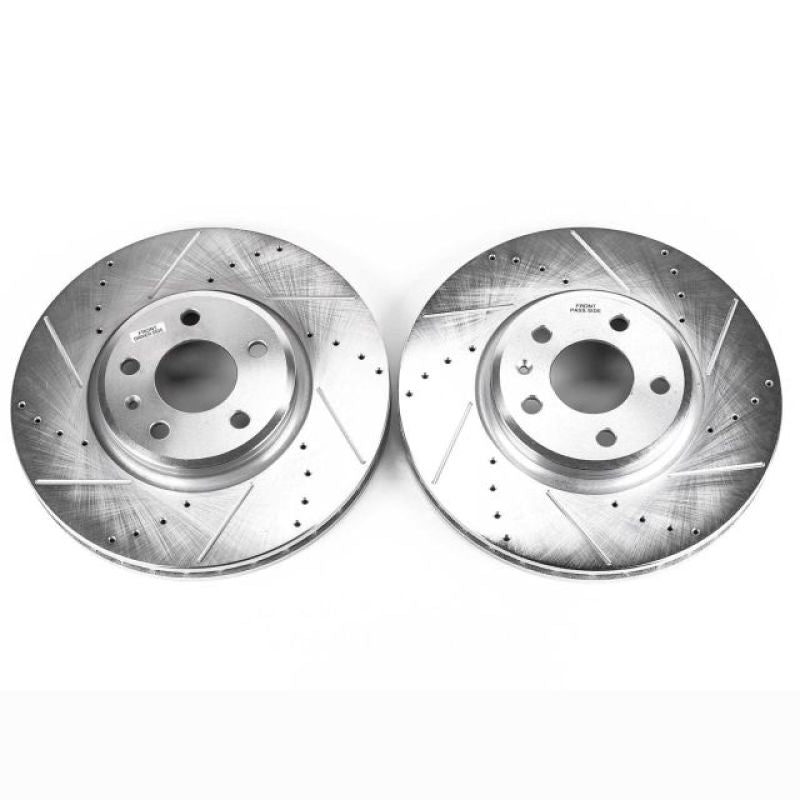 Power Stop 09-11 Audi A4 Front Evolution Drilled & Slotted Rotors - Pair PowerStop