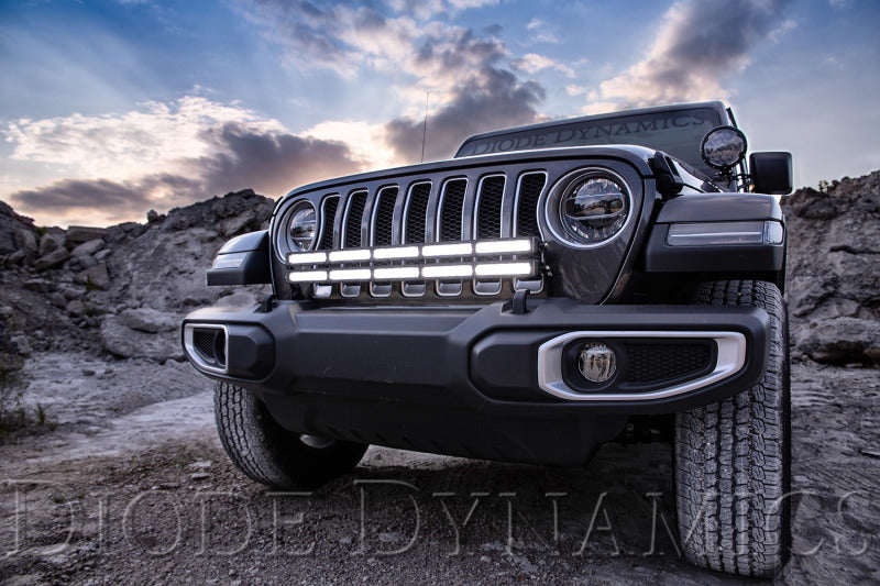 Diode Dynamics 18-21 Jeep JL Wrangler/Gladiator SS30 Bumper Bracket Kit - White Combo Dual Diode Dynamics