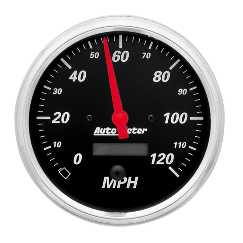 Autometer Designer Black 5in 120 MPH Electronic Programmable w/ LCD ODO Gauge 1489